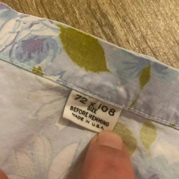 Lady Pepperell Vintage Purple Floral Flat Sheet - Picture 4 of 5